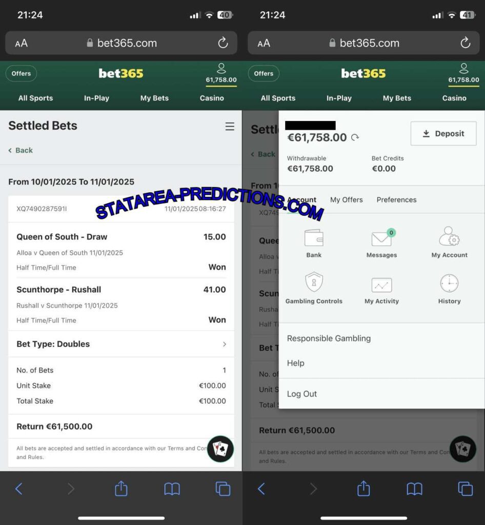 STATAREA FIXED BET365 MATCHES