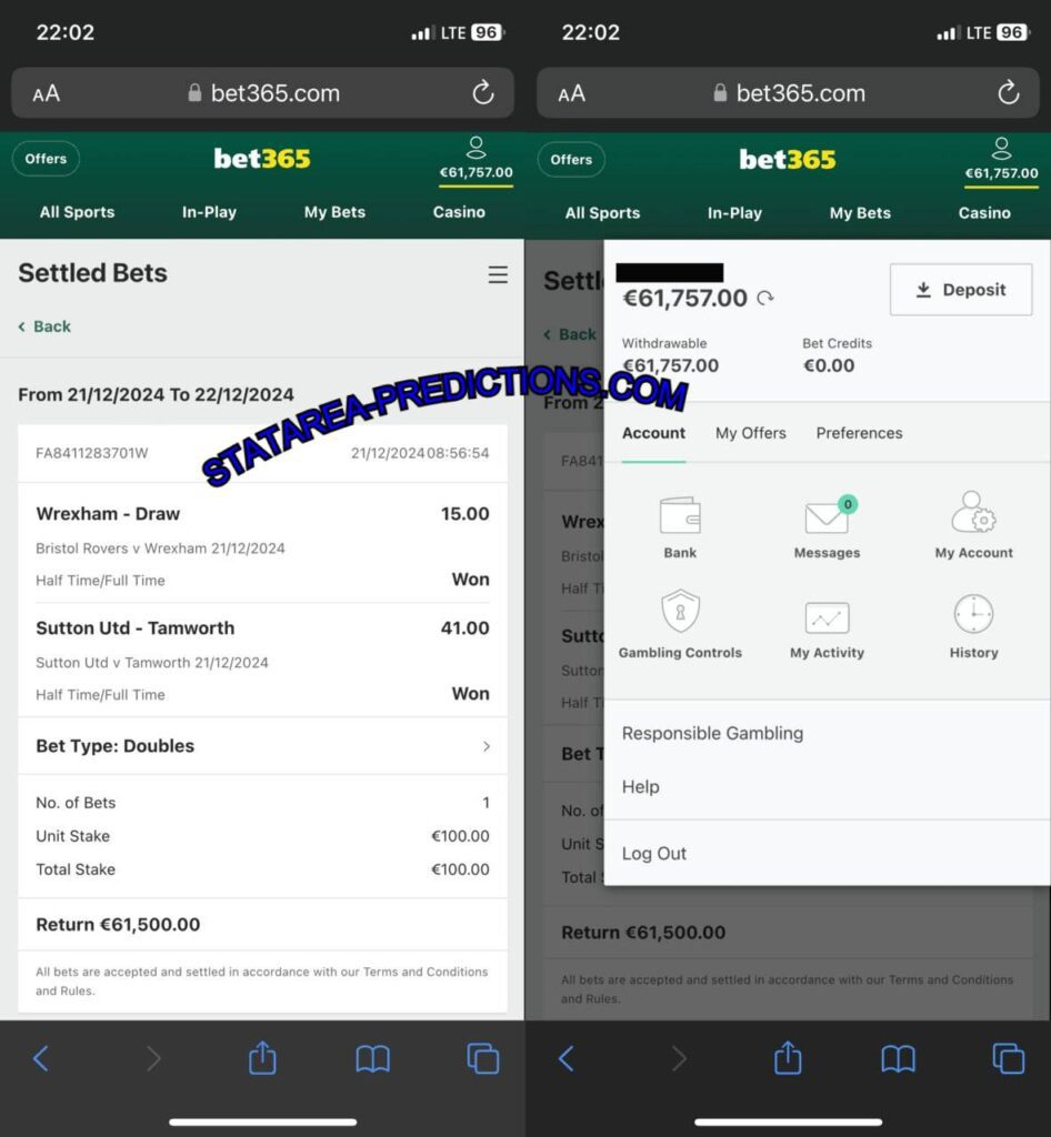 STATAREA FIXED HTFT BET365 MATCH