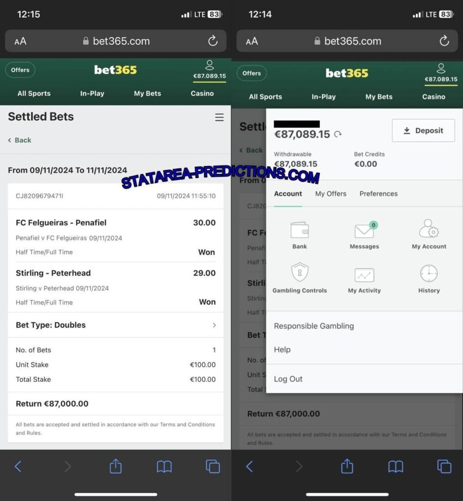 STATAREA FIXED HTFT MATCHES BET365