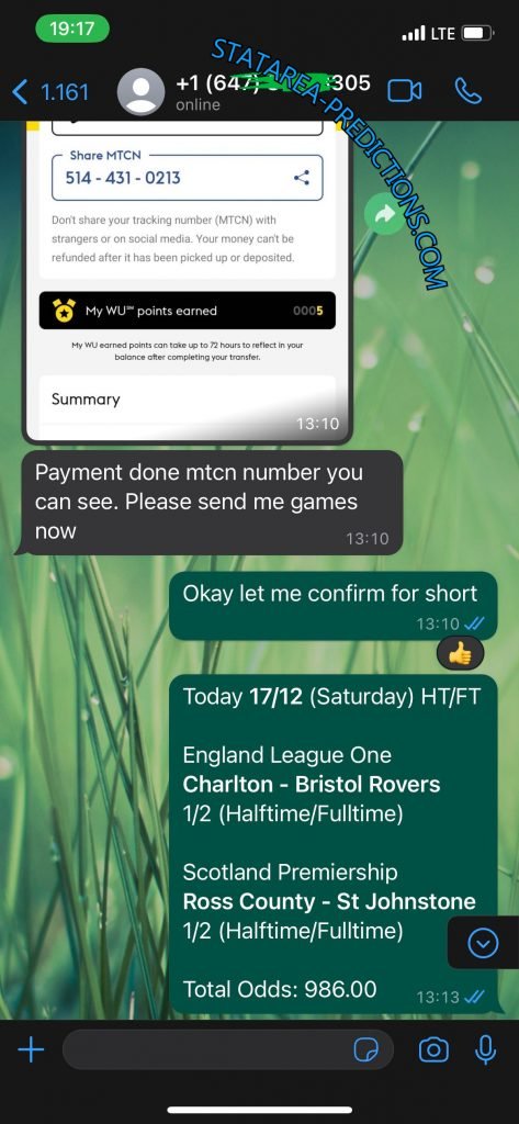 STATAREA FIXED MATCHES ON WHATSAPP BETTING TIP