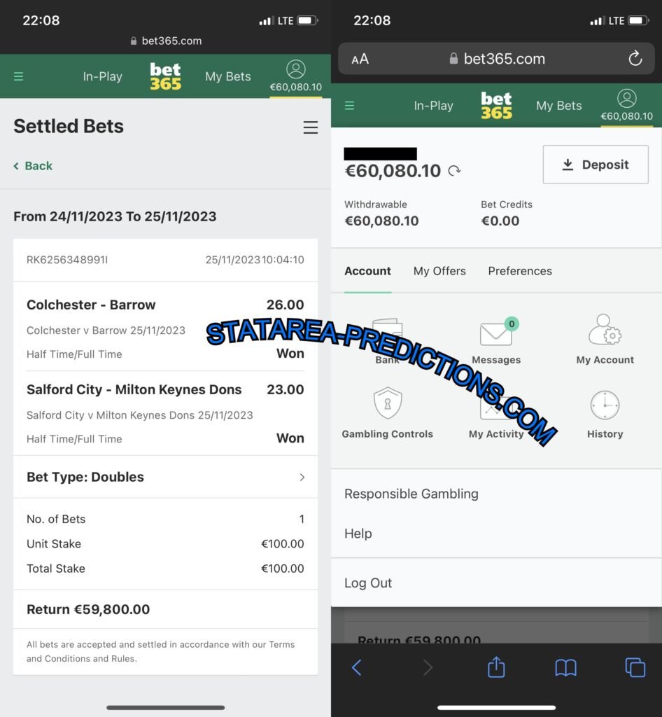 STATAREA HT FT FIXED MATCHES TIPS