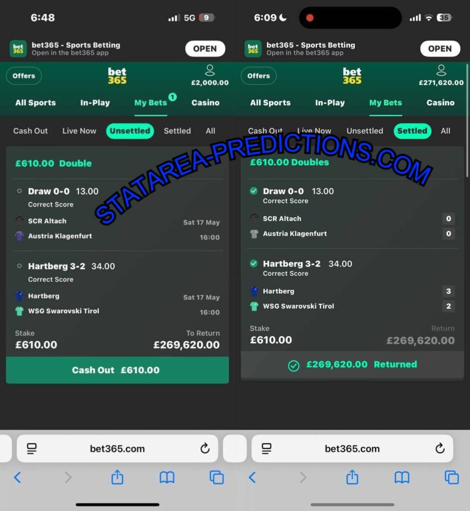 BET365 FIXED CORRECT SCORE MATCHES TIPS