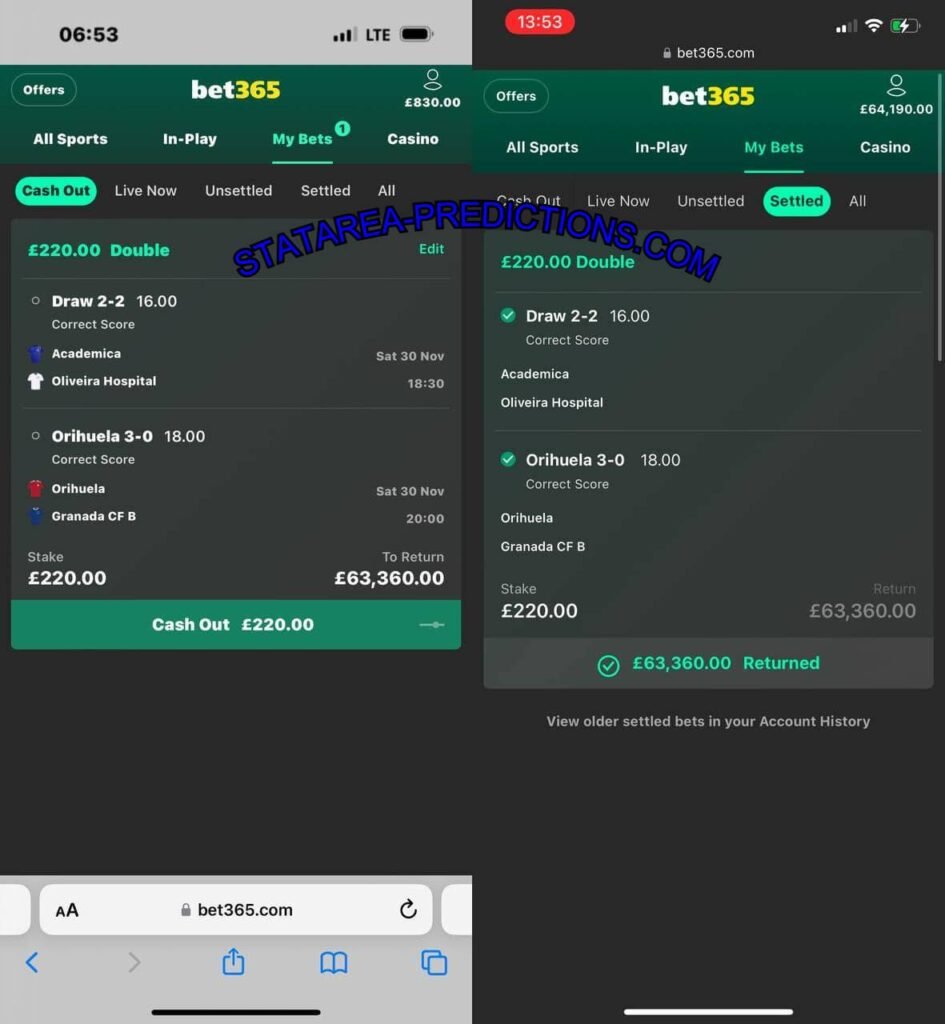 BET365 STATAREA FIXED BETTING TIPS