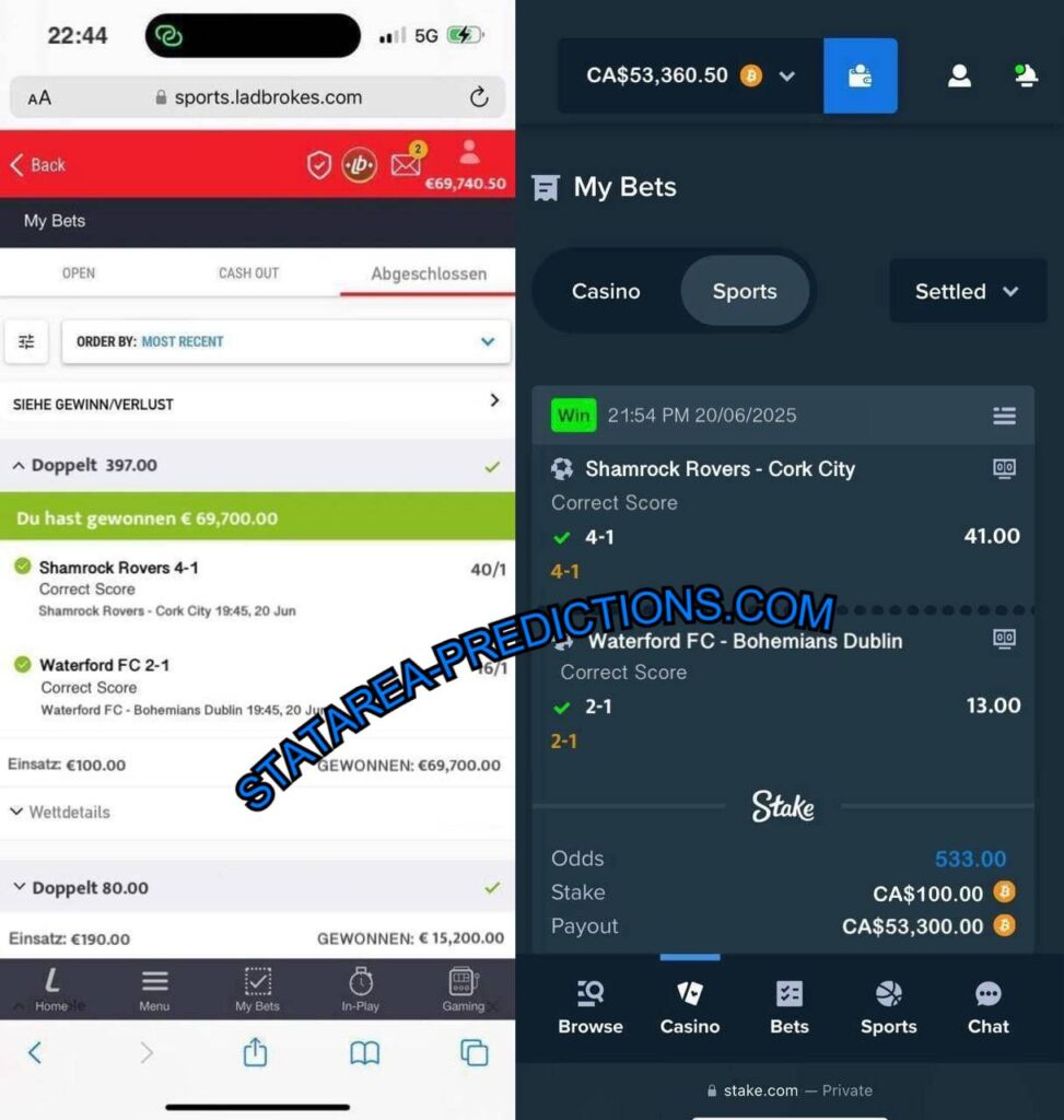 LADBROKERS CORRECT SCORE FIXED MATCHES