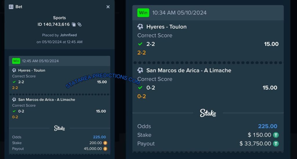 STAKE STATAREA FIXED MATCHES