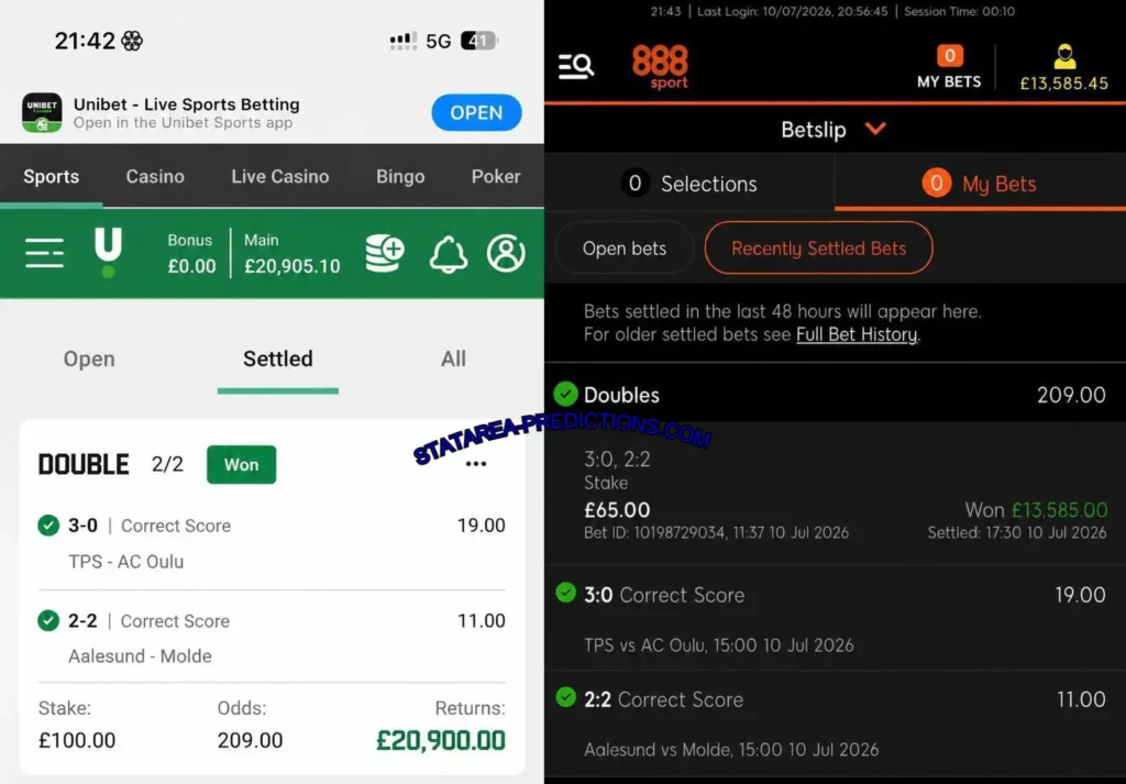 888 SPORT CORRECT SCORE MATCHES 888 SPORT CORRECT SCORE MATCHES