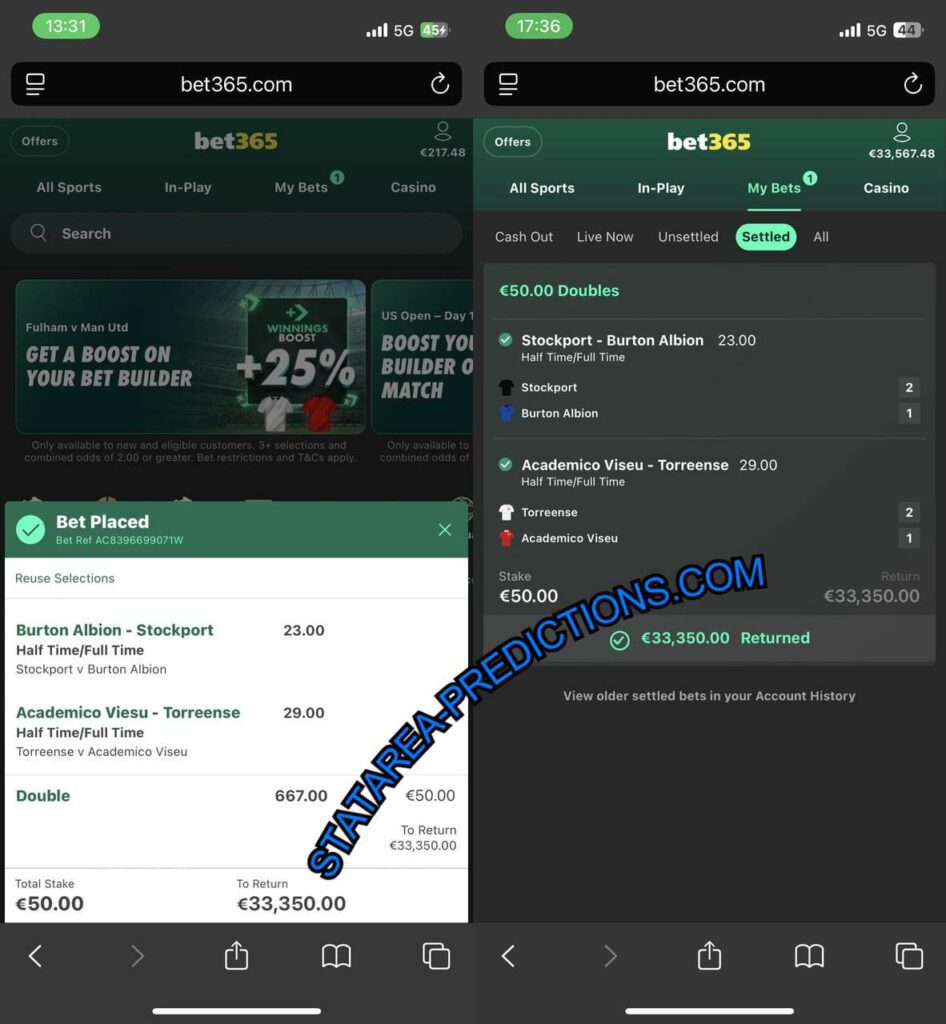BET365 STATAREA FIXED MATCH