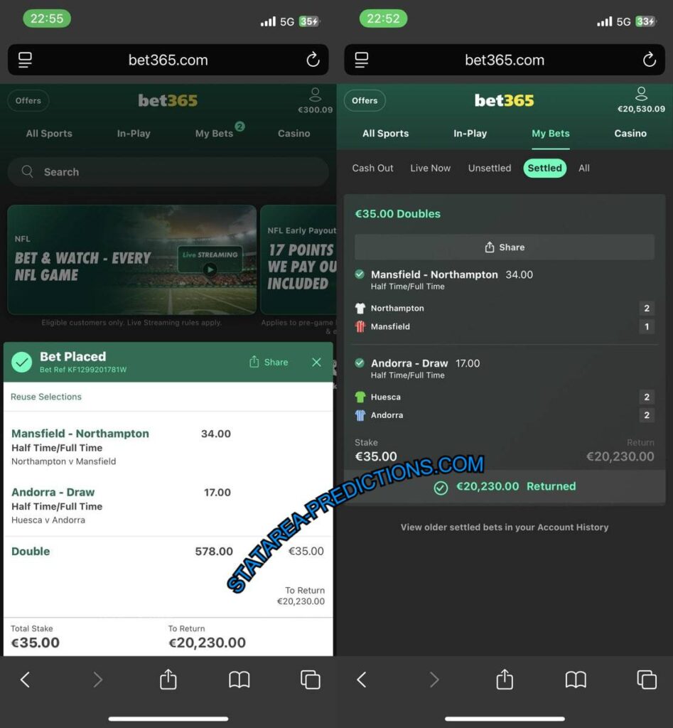 BET365 STATAREA FIXED TIPSS