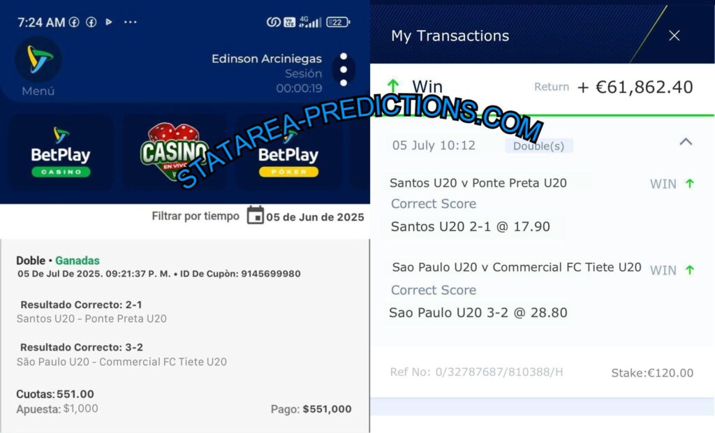 BETPLAY CORRECT SCORE FIXED MATCHES TIPS
