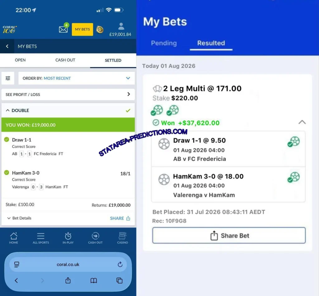 CORAL UK CORRECT SCORE MATCHES CORAL UK CORRECT SCORE MATCHES