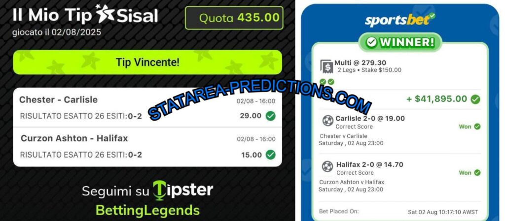 SISAL CORRECT SCORE SPORTS BET FIXED