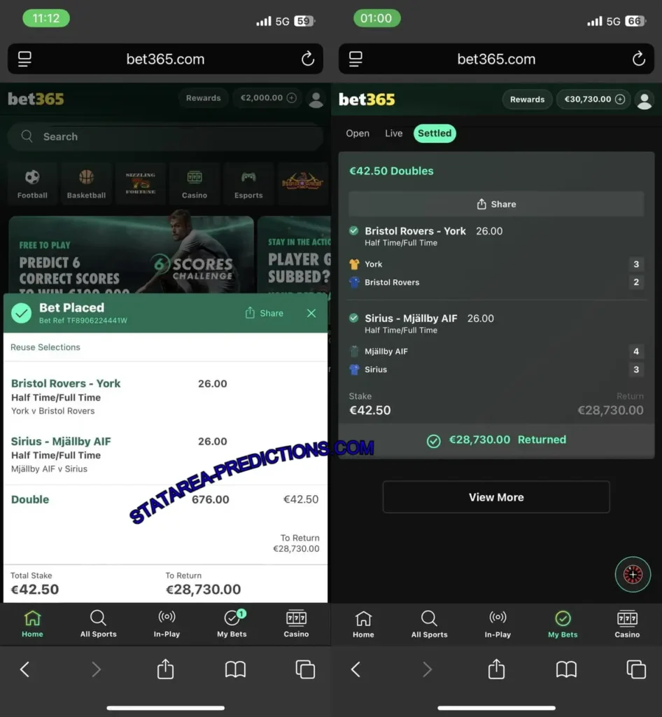 STATAREA BET365 FIXED MATCHES REPORT STATAREA BET365 FIXED MATCHES REPORT