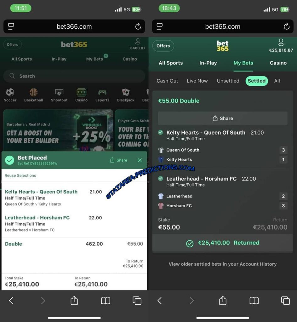 STATAREA HTFT FIXED MATCH