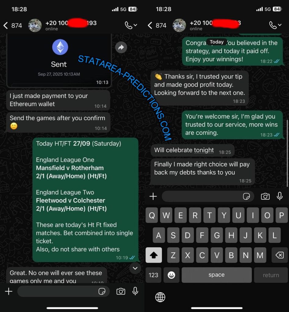 STATAREA WHATSAPP FIXED BETS