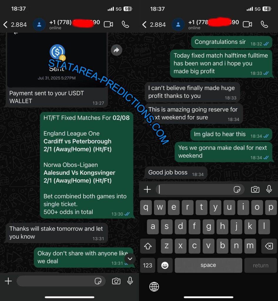 STATAREA WHATSAPP FIXED GAME BET
