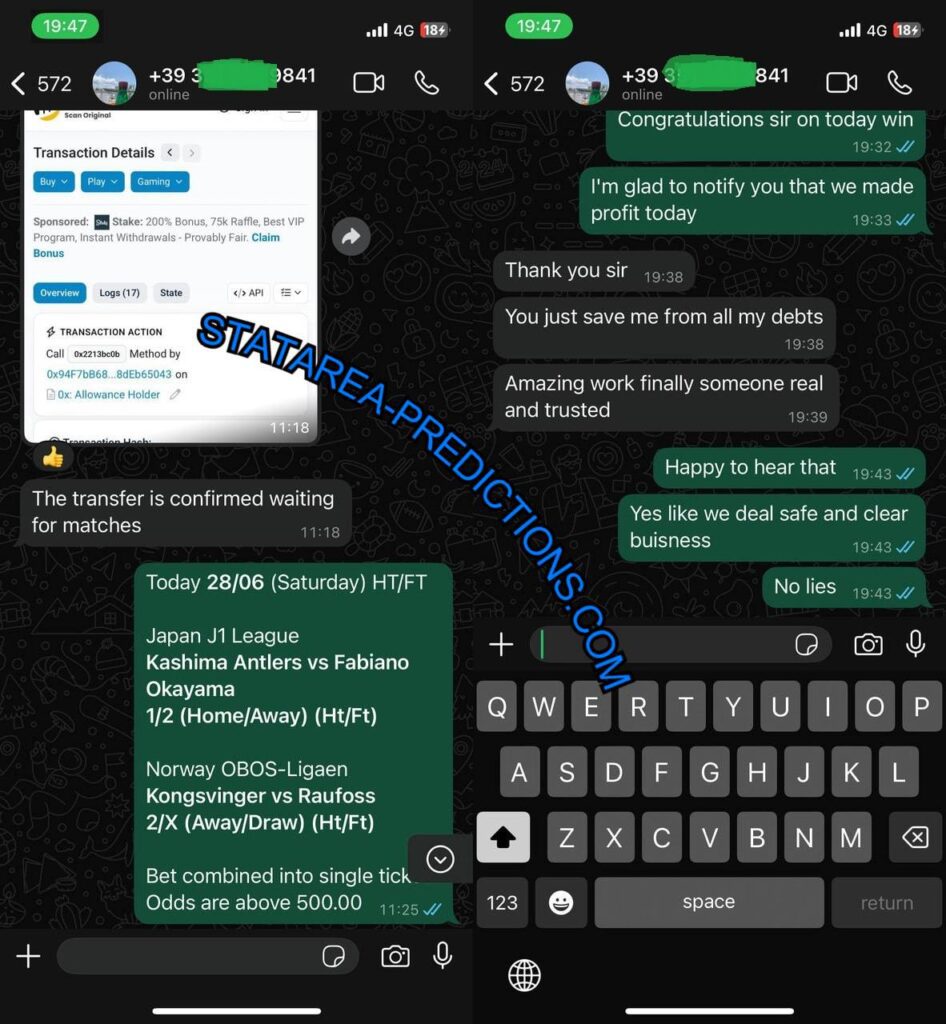 STATAREA WHATSAPP FIXED GAMES