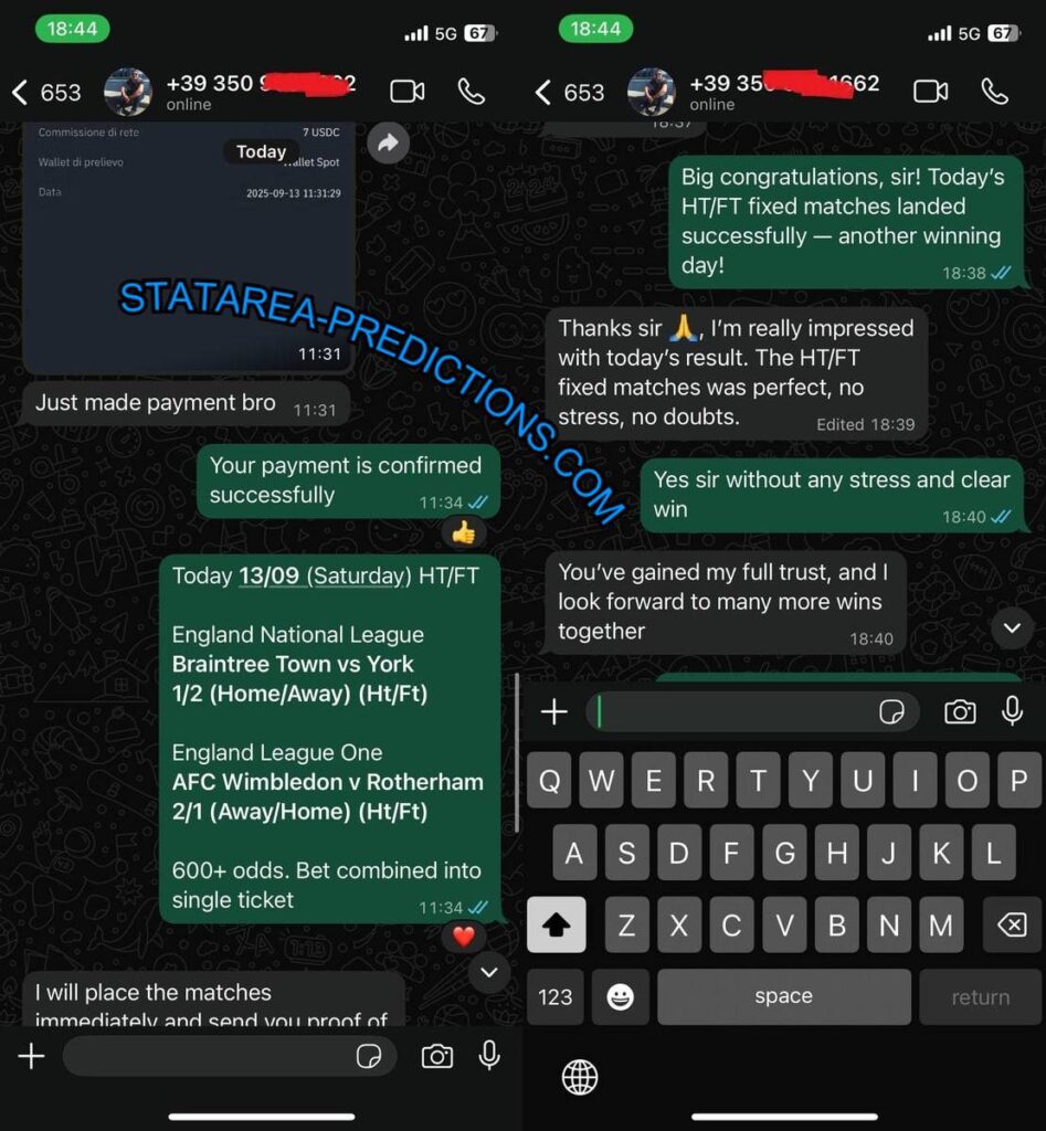 STATAREA WHATSAPP FIXED MATCH