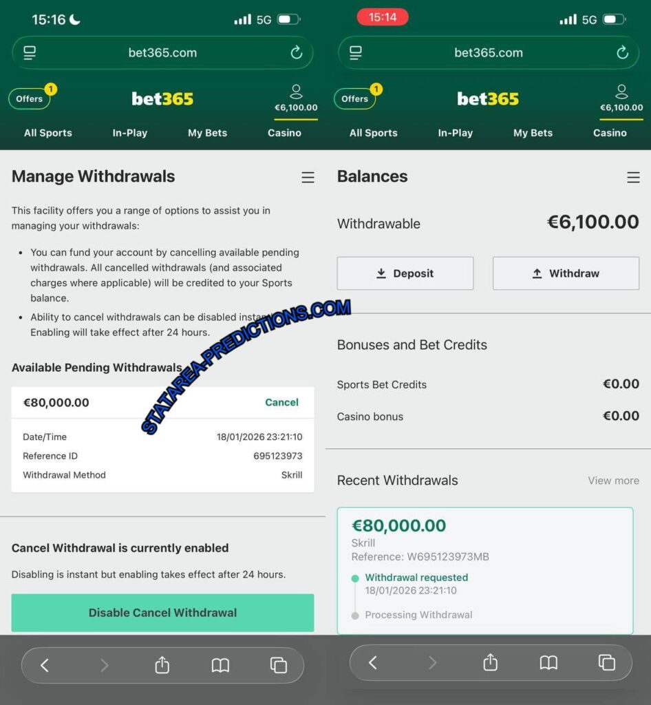 STATAREA WITHDRAWN FIXED MATCH STATAREA WITHDRAWN FIXED MATCH