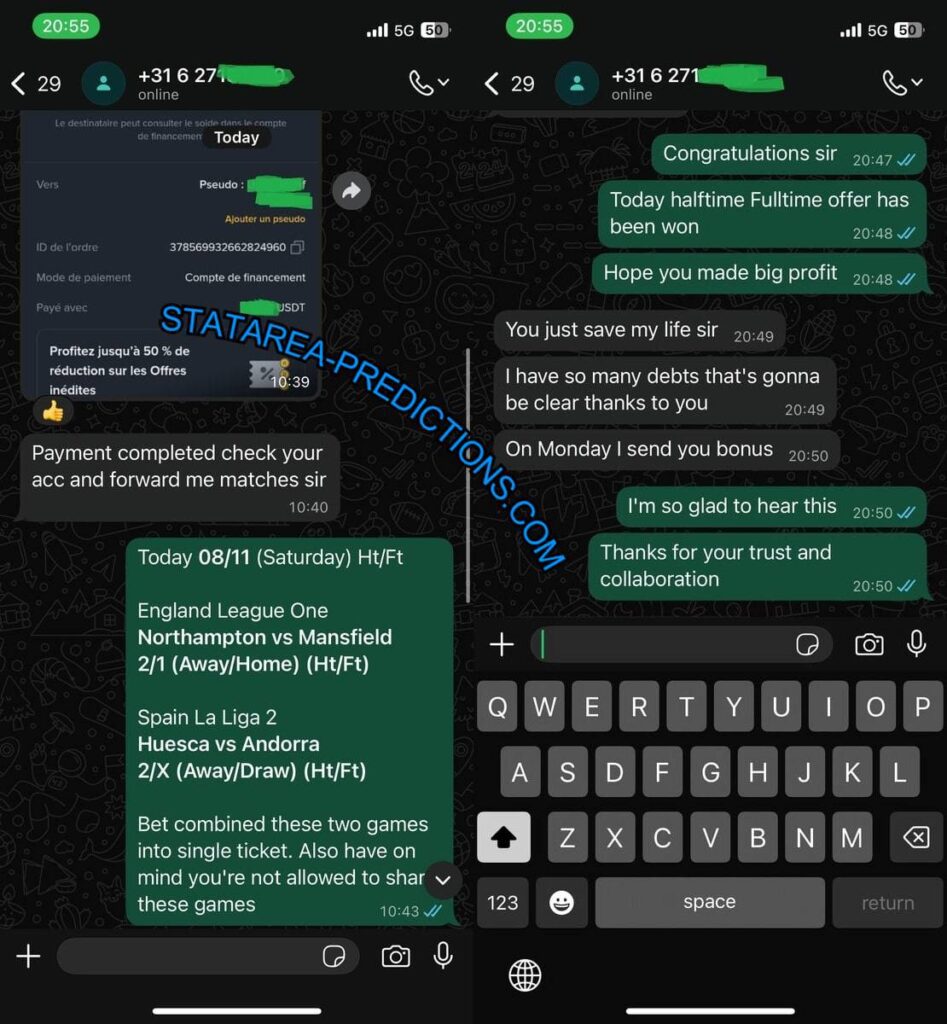 WHATSAPP STATAREA FIXED MATCHES TIPS