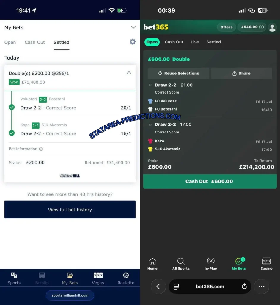 WILLIAM HILL CORRECT SCORE MATCHES WILLIAM HILL CORRECT SCORE MATCHES